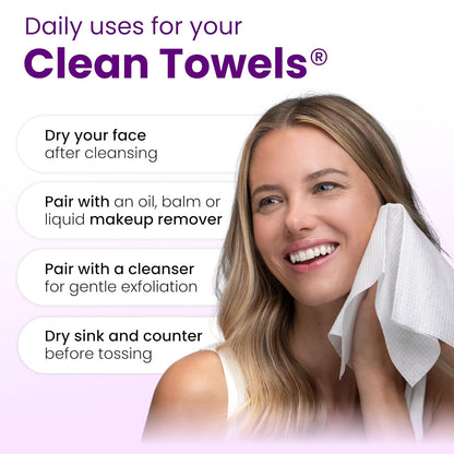 CLEAN SKIN CLUB Healthy Aging Clean Towels® XL, suaviza las arrugas...