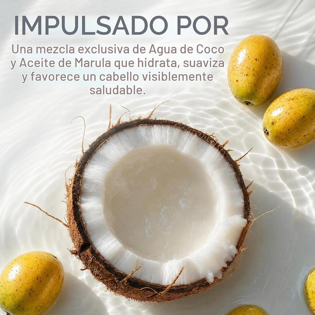 ALURAM Acondicionador sin enjuague de agua de coco para cabello san...