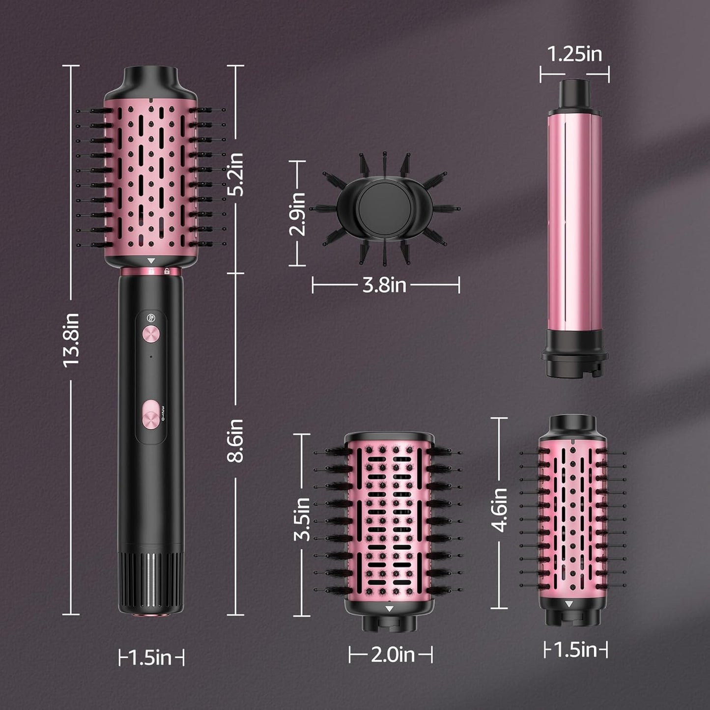 SKIMI Cepillo secador de pelo con motor sin escobillas de 110,000 R...