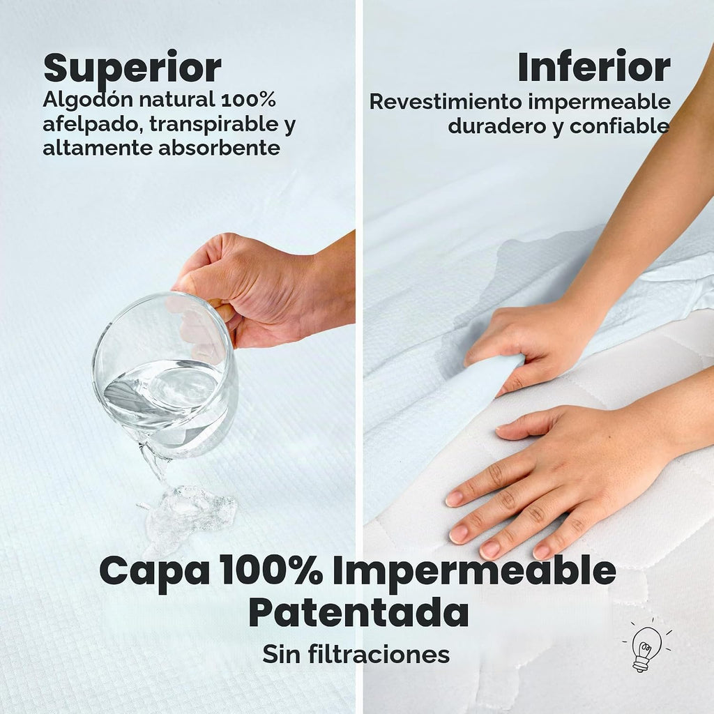 2 paquetes de protector de colchón ajustado impermeable para cuna -...