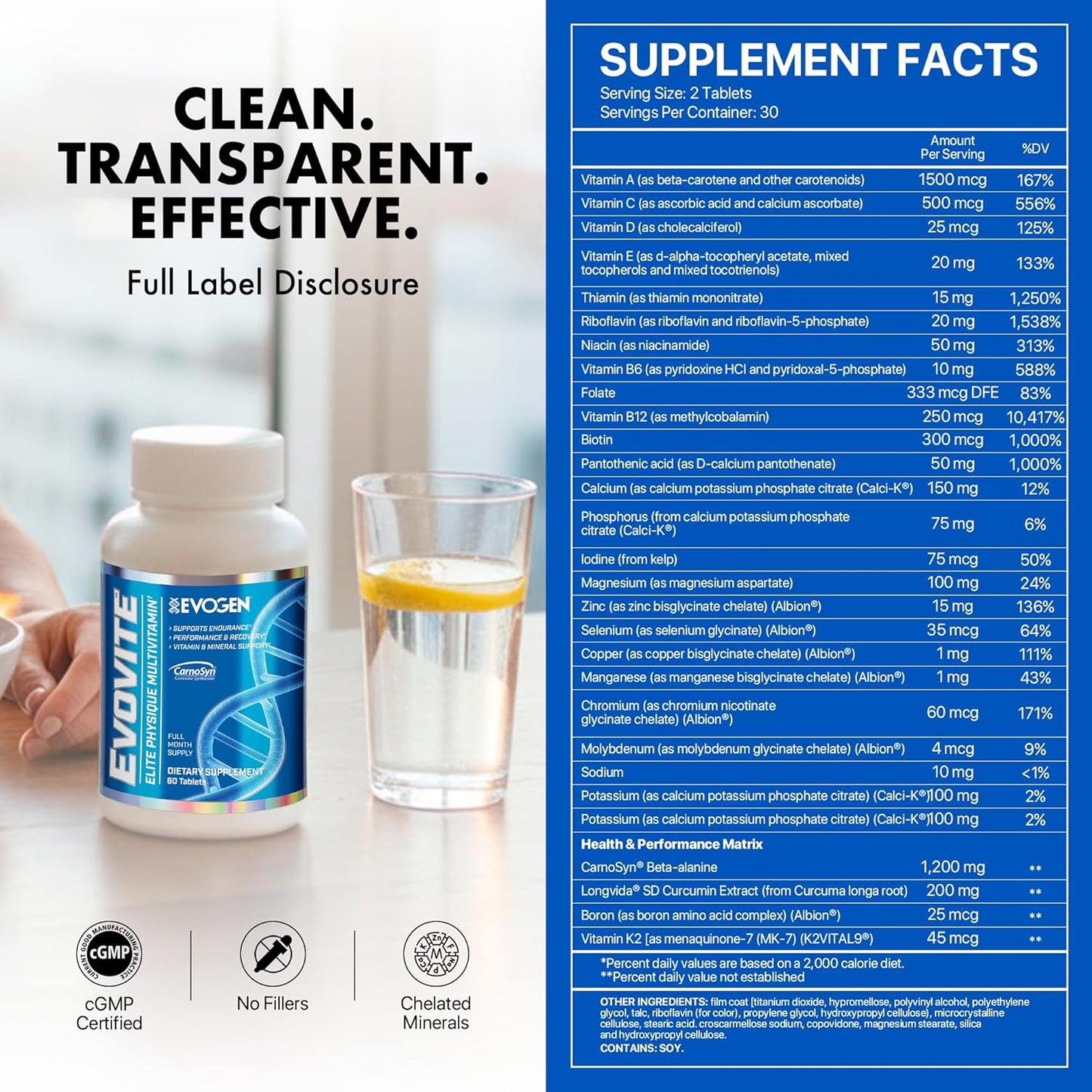 Evogen Evovite | Multivitamínico deportivo de élite estimulante inm...