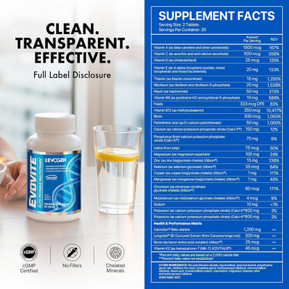 Evogen Evovite | Multivitamínico deportivo de élite estimulante inm...