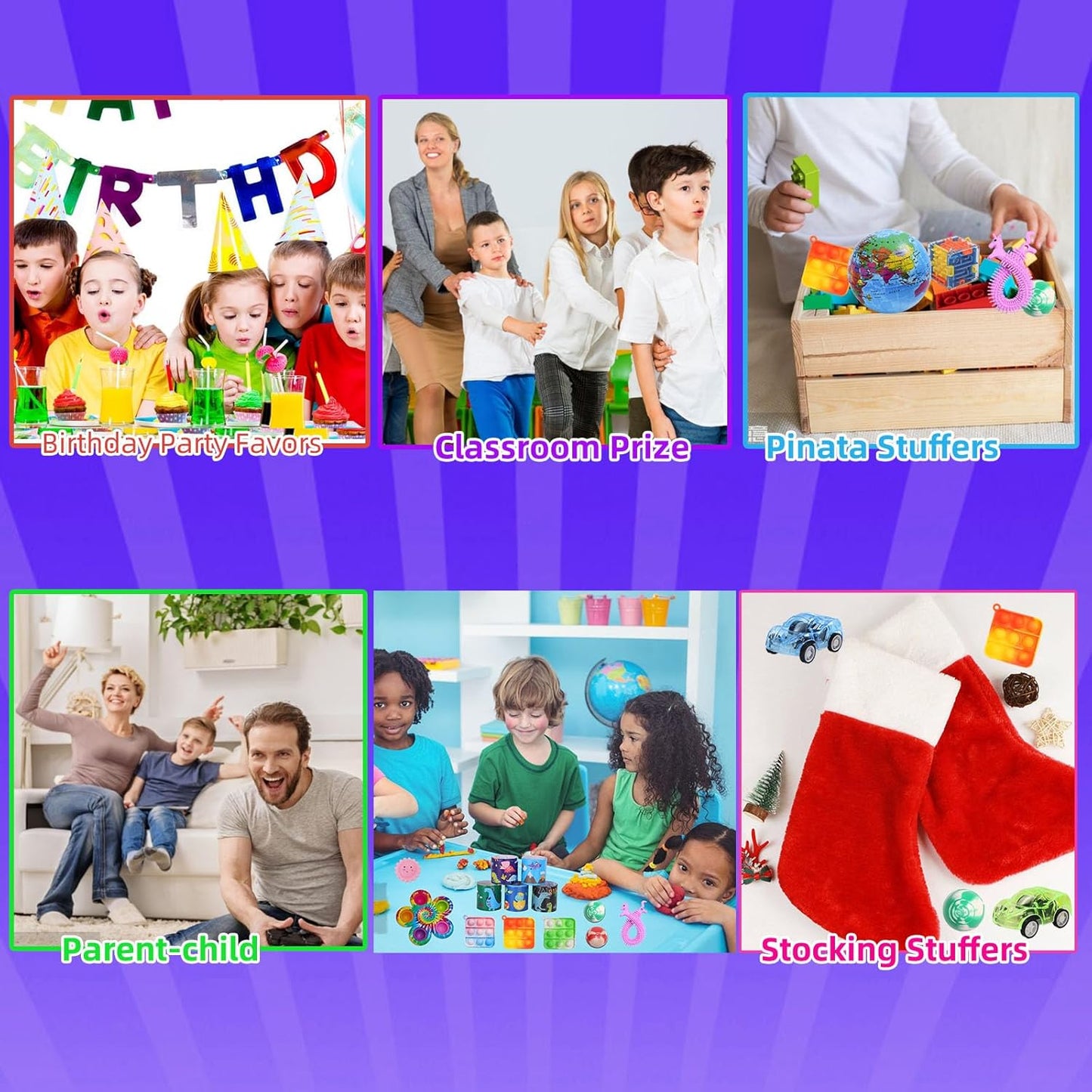 200 piezas de recuerdos de fiesta para niños, juguetes fidget a gra...