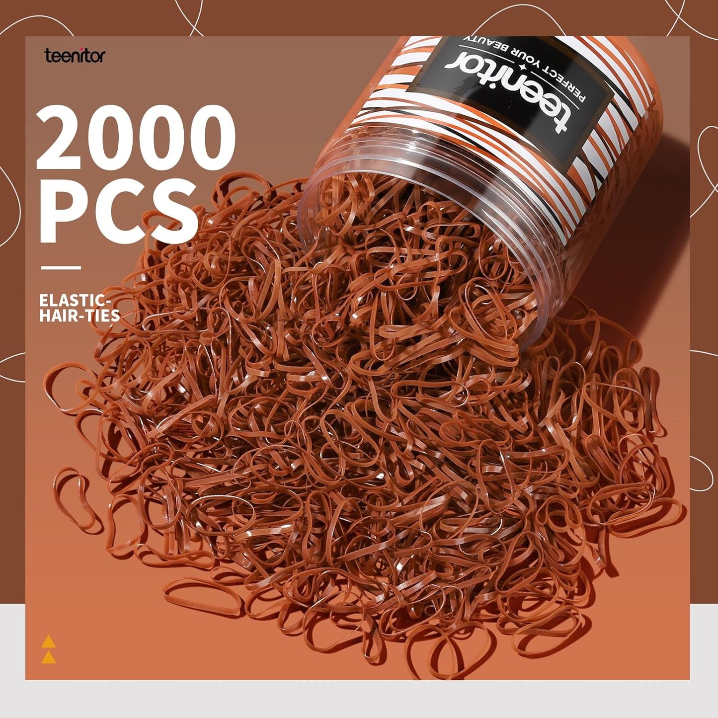 Teenitor Bandas elásticas para el cabello, cintas pequeñas para el...