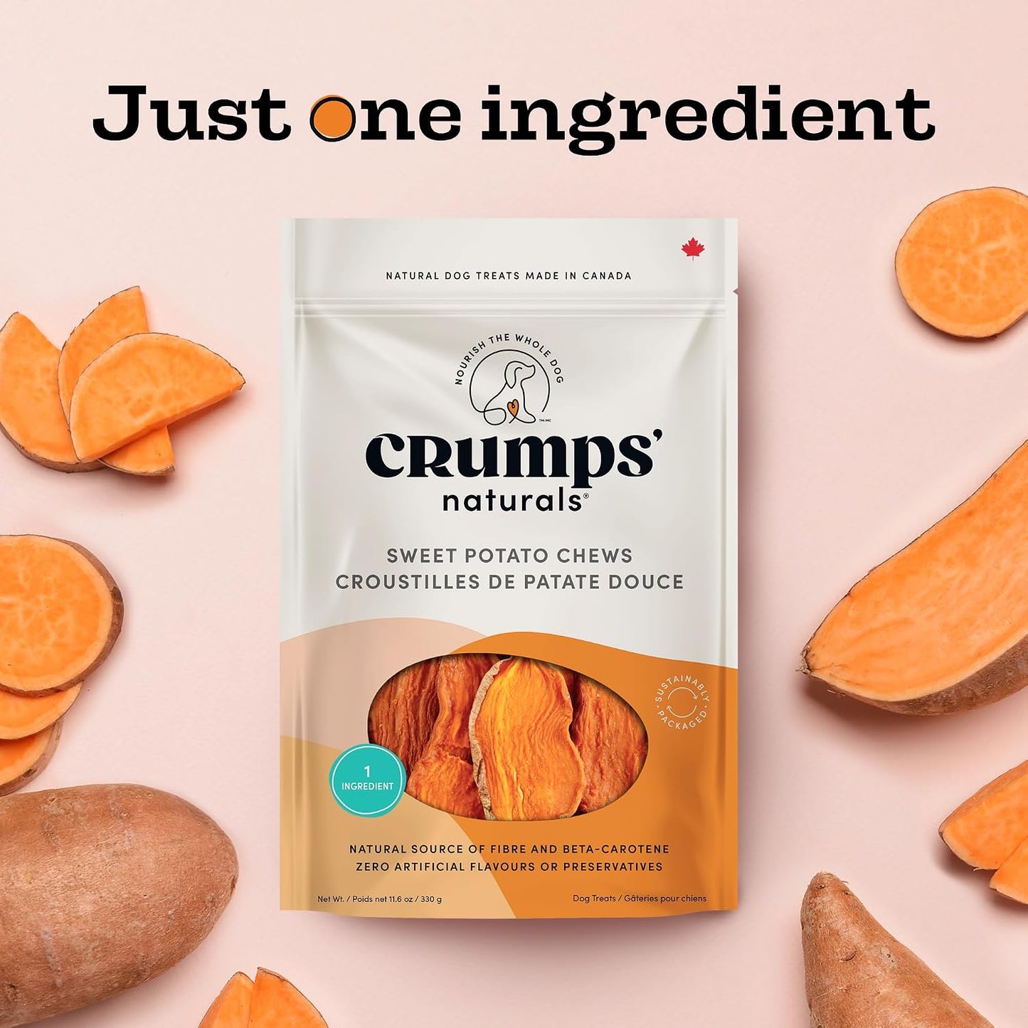 Crumps Naturals Masticables de batata 612 g\/21.6 oz