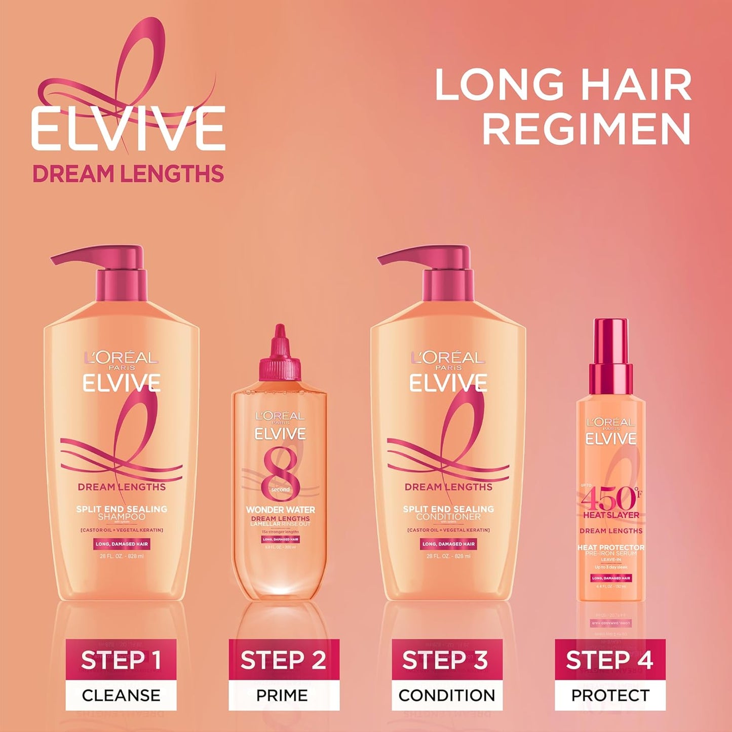 L'Oreal Paris Elvive Dream Lengths Champú Restaurador con Aceit...