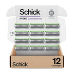 Schick Hydro Ultra Sensitive - Recambios de cuchillas de afeitar pa...