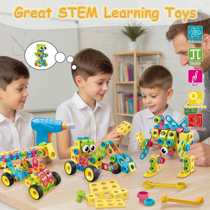 199 PIEZAS Bloques de Construcción, Juguetes STEM para Niños de 3, 4, 5, 6, 7, 8+ Años, Regalos de Cumpleaños para Niños y Niñas, Juguetes Educativos de Construcción para Preescolar, Edades 3-5, 4-8