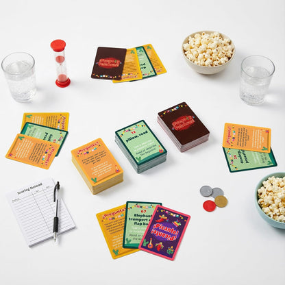 Juegos en español Tabú Charades | Juego de cartas de actuación y aprendizaje bilingüe - Desafíos fáciles y divertidos para practicar español | Perfecto para noches de juegos familiares, regalos