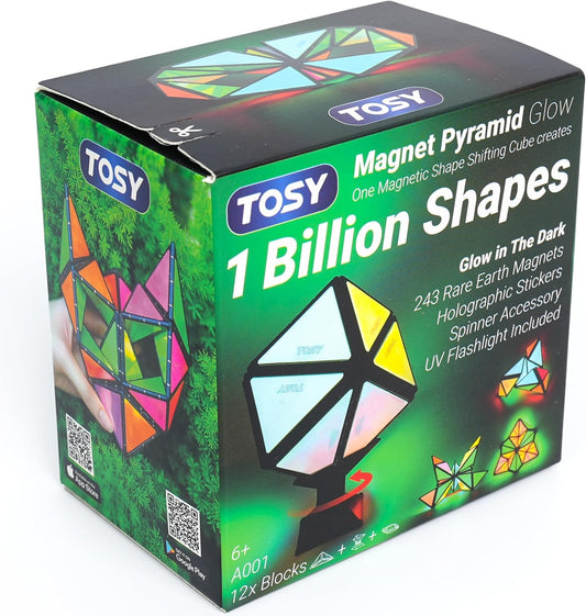 TOSY Pirámide Magnética que Brilla en la Oscuridad - 1 Cubo se Tran...