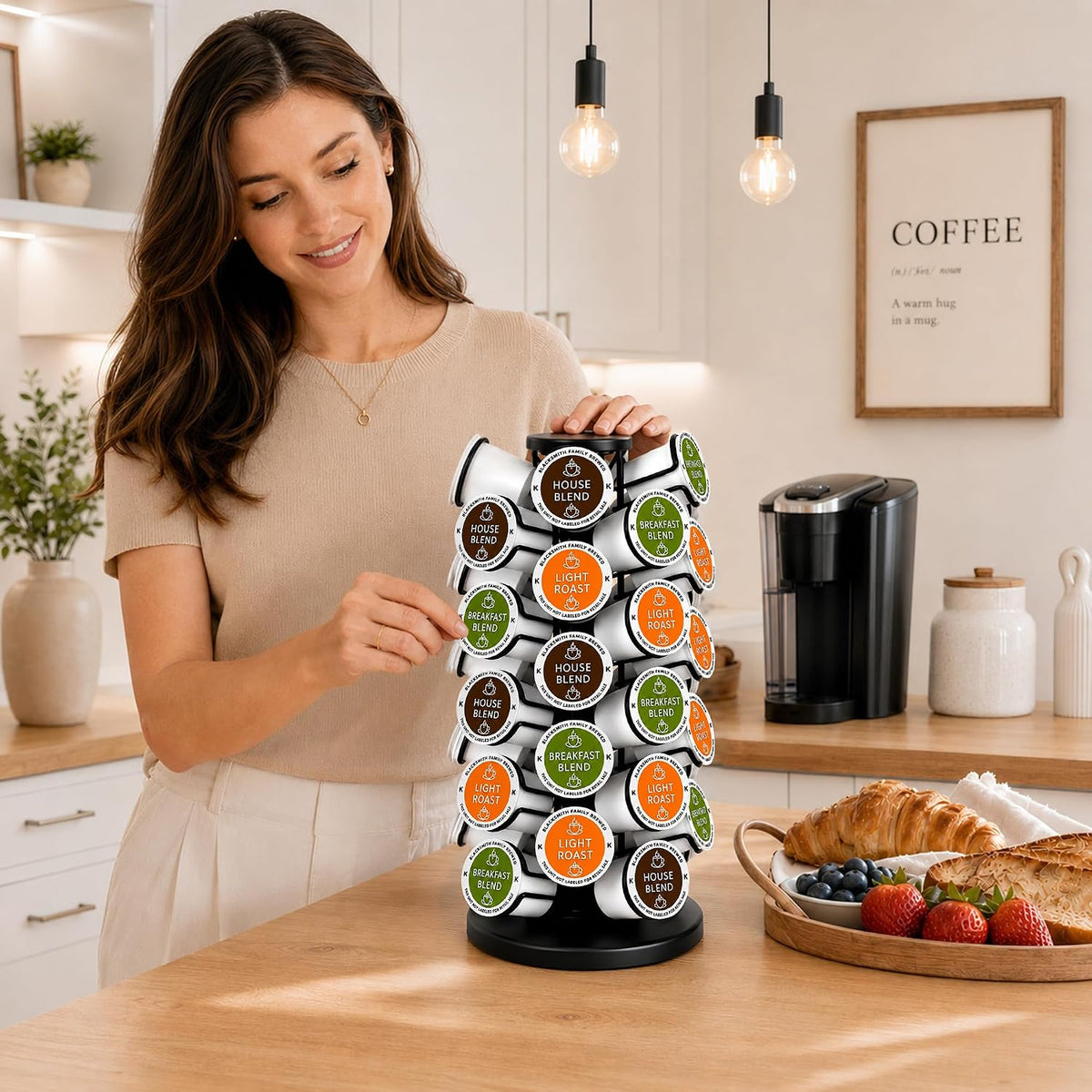 Soporte para cápsulas de café para 40 cápsulas, organizador de port...
