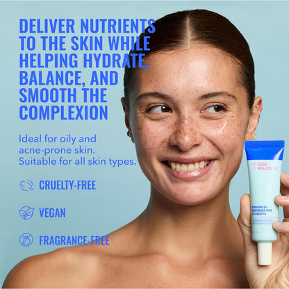 Good Molecules Hidratante en Gel – Gel Hidratante Ligero a Base de Agua, Hidratante Rápida Absorción Libre de Aceite para Piel Grasa y Mixta con Electrolitos Hidratantes, Cuidado Facial Sin Fragancia
