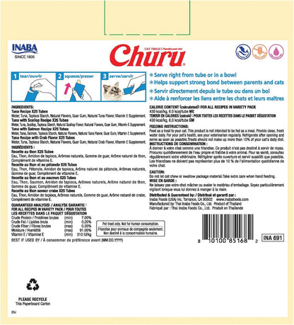 INABA Churu - Golosinas para gatos, puré cremoso para lamer y expri...