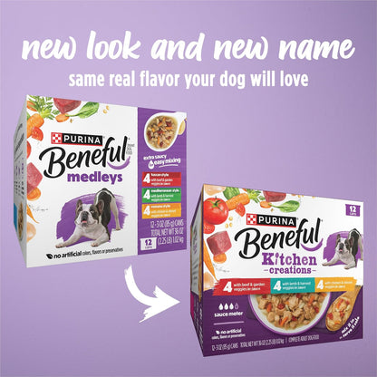 Purina Beneful - Paquete variado de alimentos húmedos para perros,...