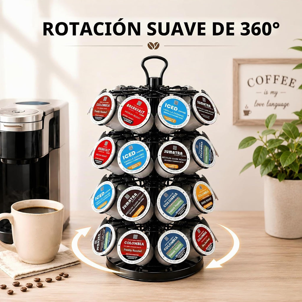 Soporte para tazas K, organizador de cápsulas de café para 36 cápsu...