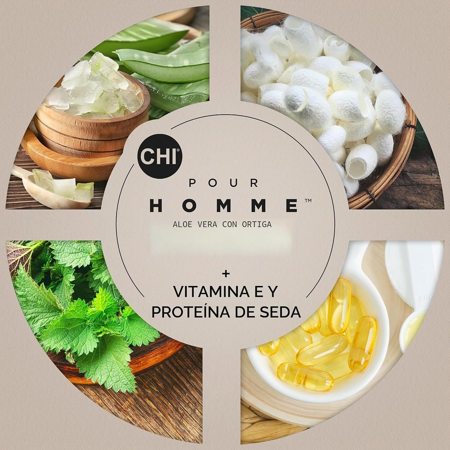 CHI Pour Homme Aceite para barba para hombres, suaviza y suaviza el...