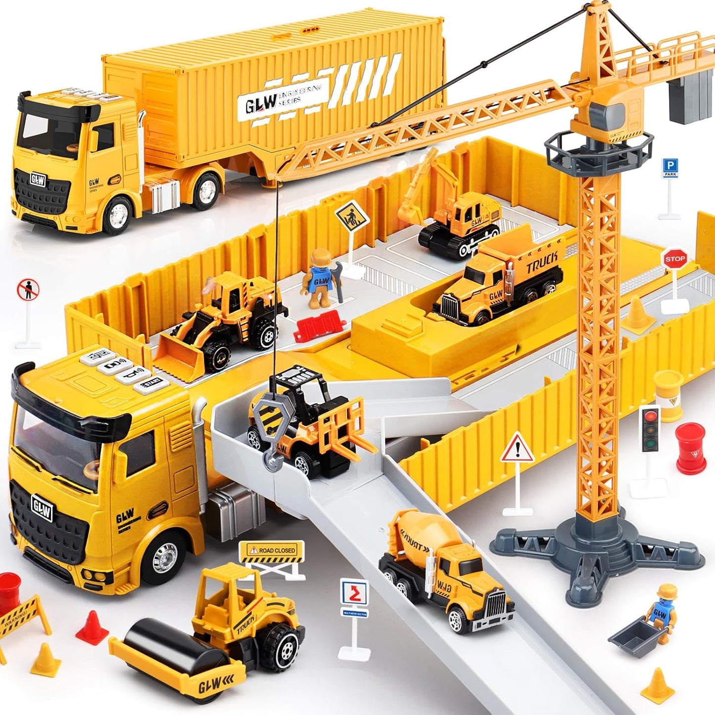 Conjunto de Juguetes de Construcción para Niños, Juego de Camiones...
