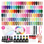 VANREESA Kit de esmalte de uñas de gel con luz UV, 53 piezas, juego...