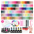 VANREESA Kit de esmalte de uñas de gel con luz UV, 53 piezas, juego...