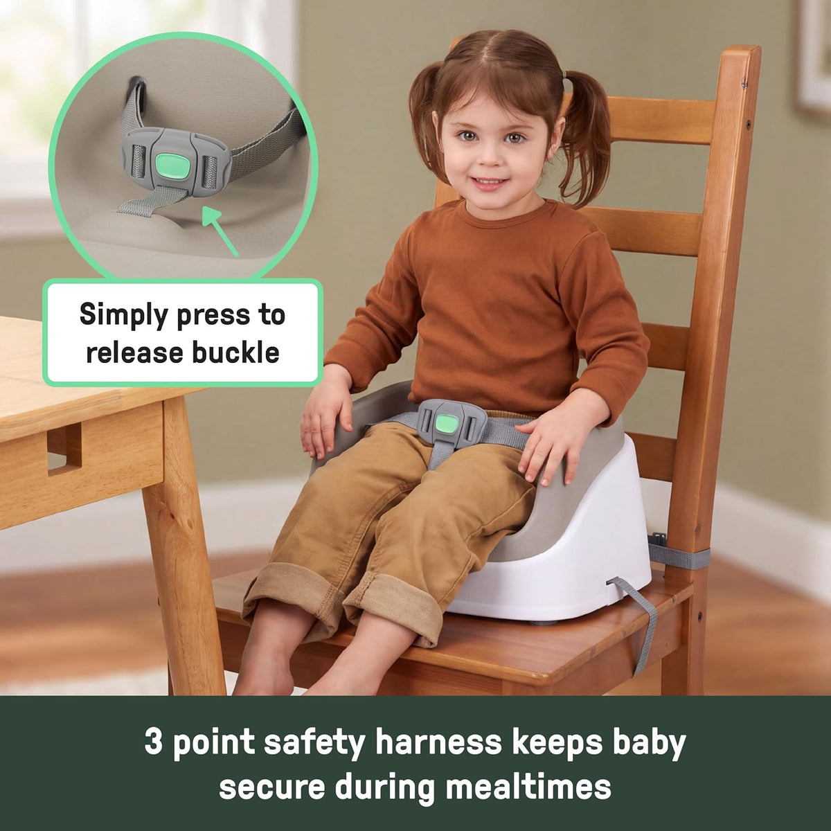 Ingenuity SmartClean - Asiento elevador para mesa de comedor con co...