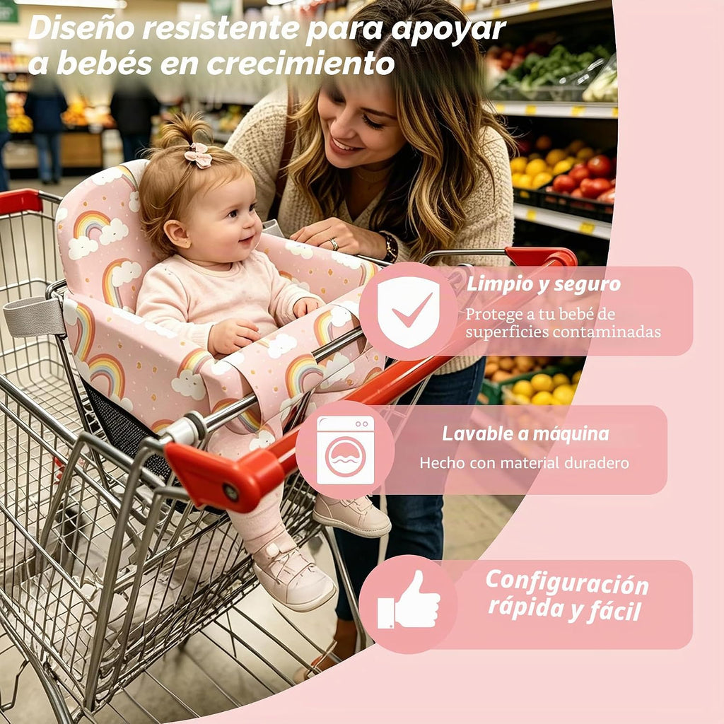 Funda para carrito de compras para bebé niño y niña, funda para sil...