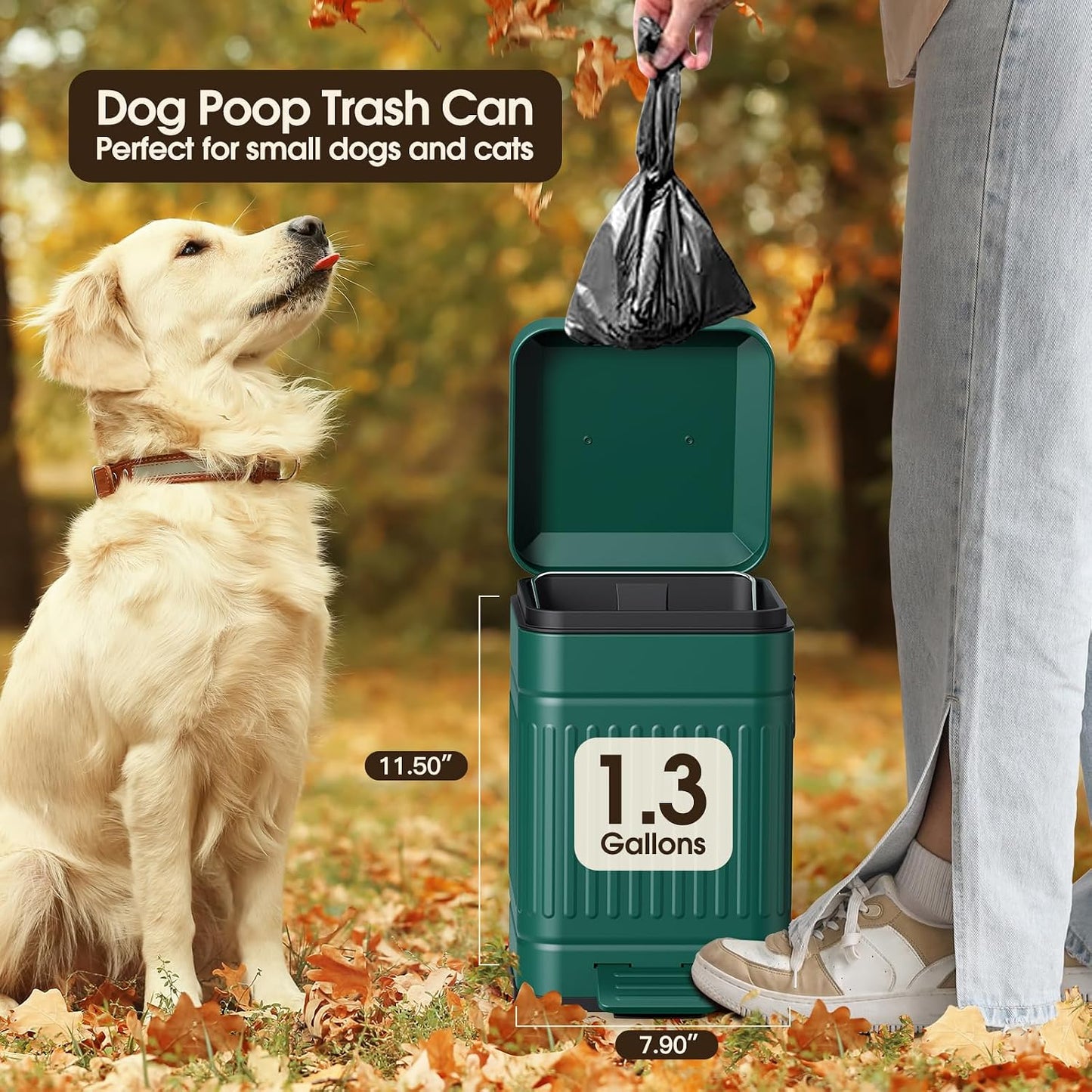 CEROELDA Cubo de Basura Pequeño con Tapa - 5L\/1.3 Gal, Cubo de Bas...