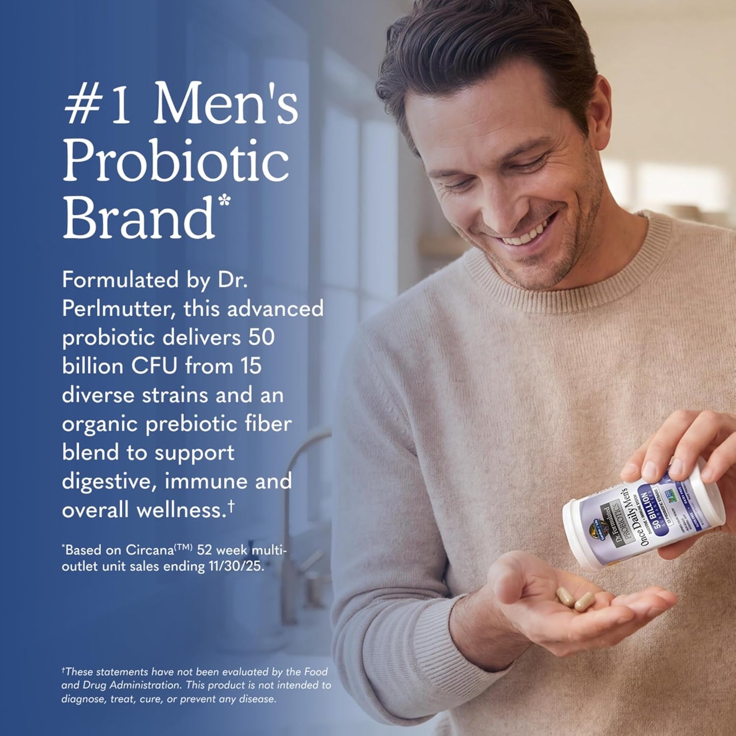 Garden of Life Probióticos para Hombres, formulado por médicos, 50...