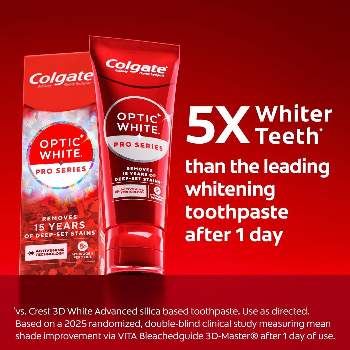 Colgate Optic White Pro Series High Impact White, paquete de 3, pas...