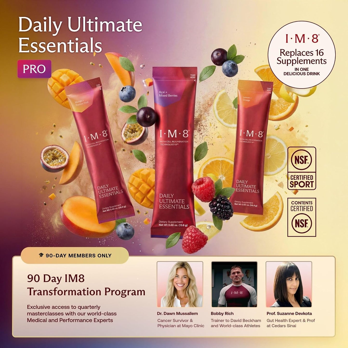 IM8 Daily Ultimate Essentials Suplemento multivitamínico todo en un...
