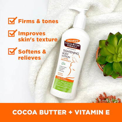 Palmer's Cocoa Butter Formula New Moms Skin Recovery Postpartum Essentials, Loción para el cuerpo (8.5 oz) + Mantequilla para lactancia (1.1 oz) + Crema para el busto (4.4 oz) + Aceite de terapia para