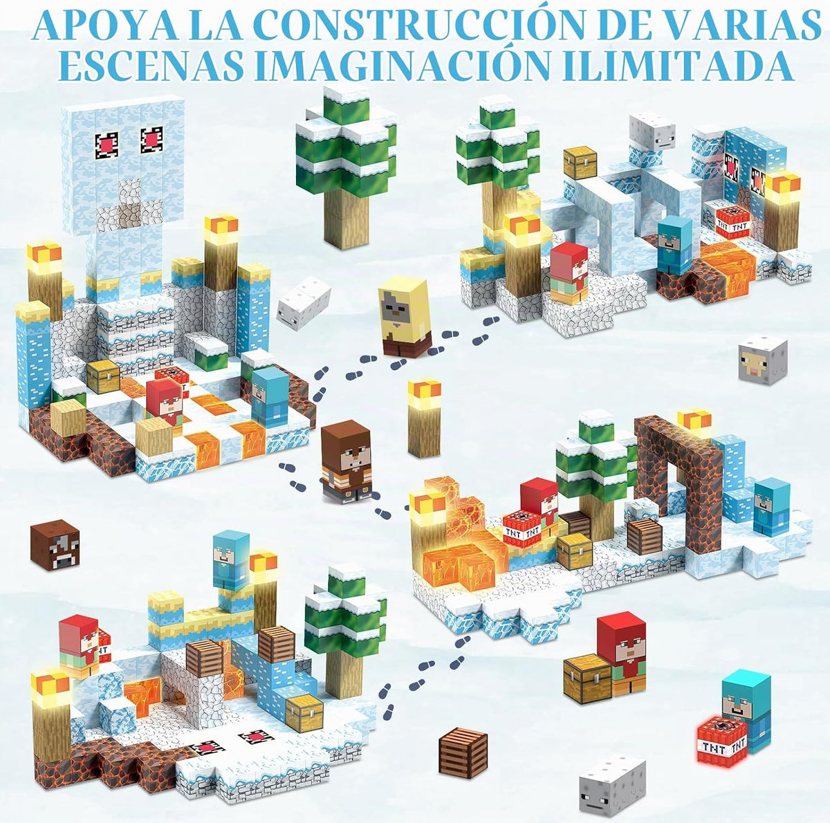AIDYVOI Bloques magnéticos para niños de 3 años en adelante, bloque...