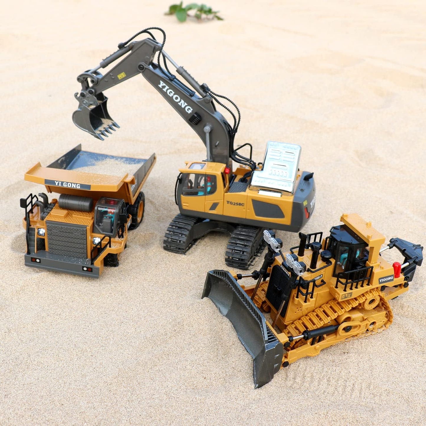 Dwi Dowellin Camiones Bulldozer RC para Niños, Bulldozer de Control...