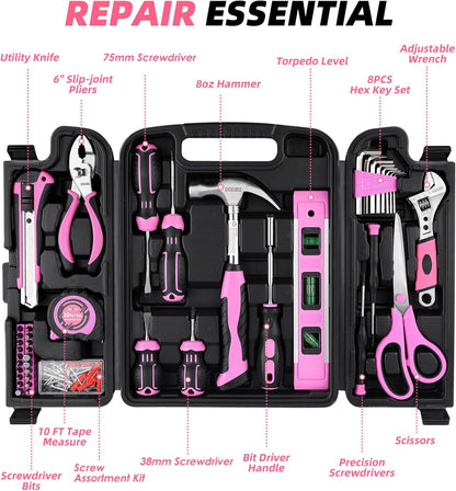 DOWELL Kit de herramientas de reparación del hogar de 123 piezas co...