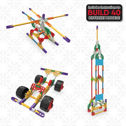 K'NEX - Set de construcción de 40 modelos, 141 piezas, juguete...