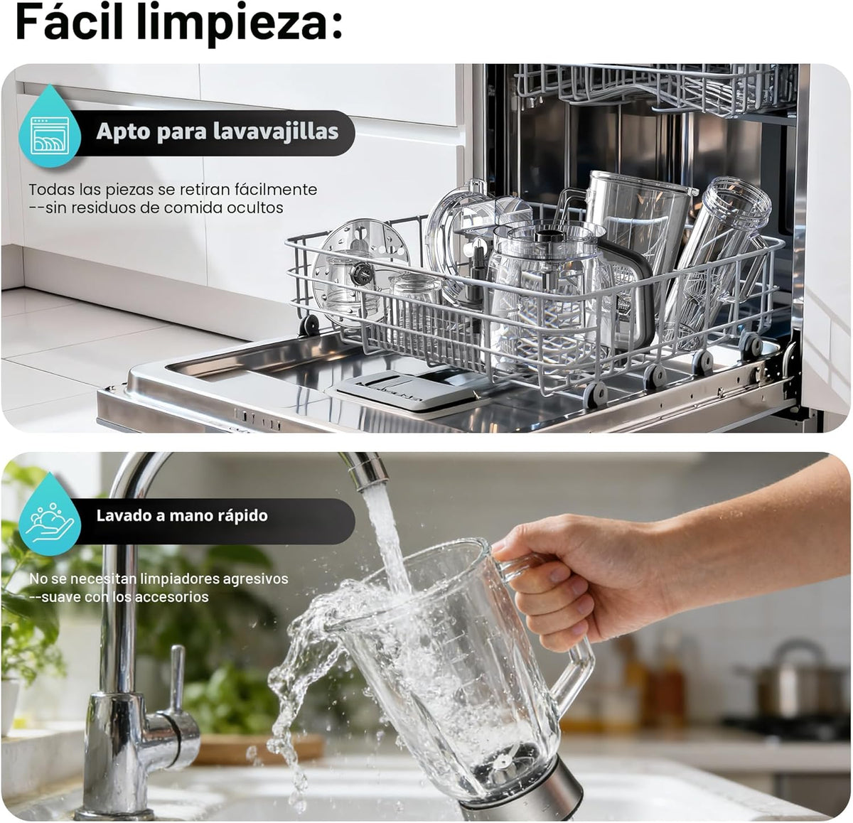 HoninJoy - Procesador de alimentos todo en uno, licuadoras 10 en 1...