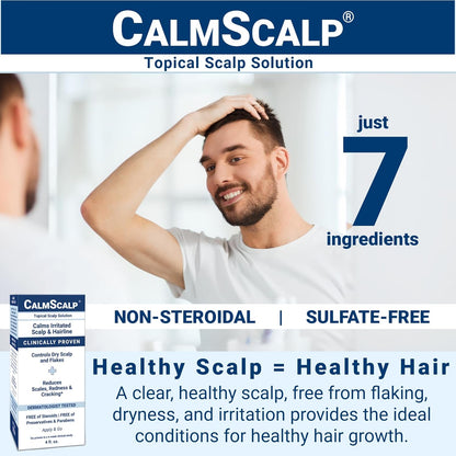 Sérum para el cuero cabelludo CalmScalp | Alivio de la picazón del cuero cabelludo | Tratamiento para el cuero cabelludo | Exfolia las escamas y las escamas de la línea del cabello | Clínicamente