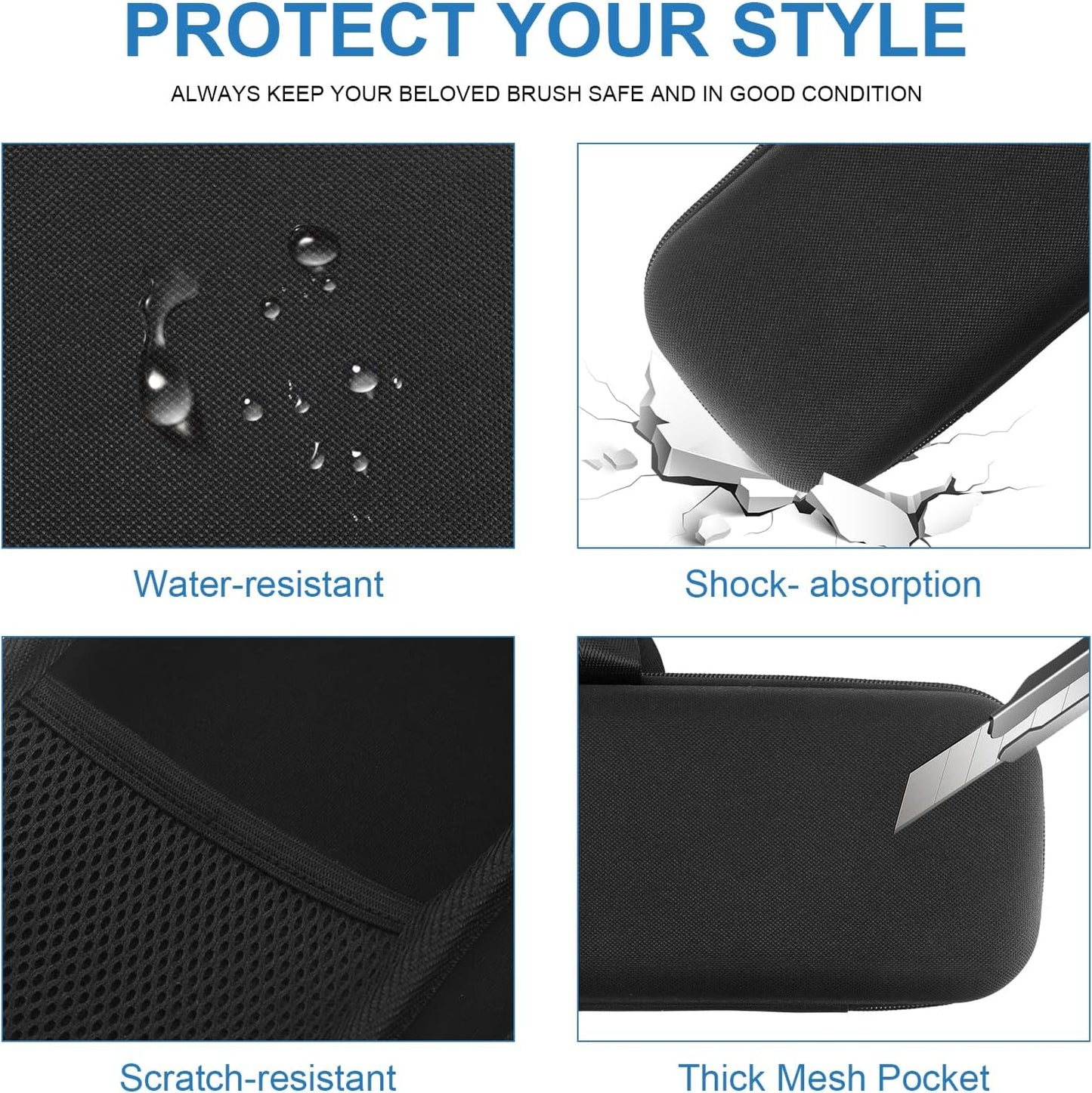 Buwico Estuche rígido de viaje para plancha de pelo Dyson Airstrait...