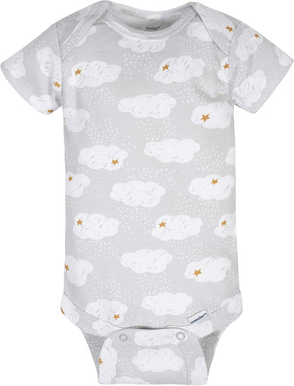 Gerber Mamelucos Bodies unisex de manga corta para bebé, paquete de 8