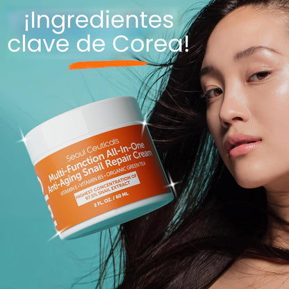 SeoulCeuticals Crema Hidratante de Mucina de Caracol 97.5% - Crema...