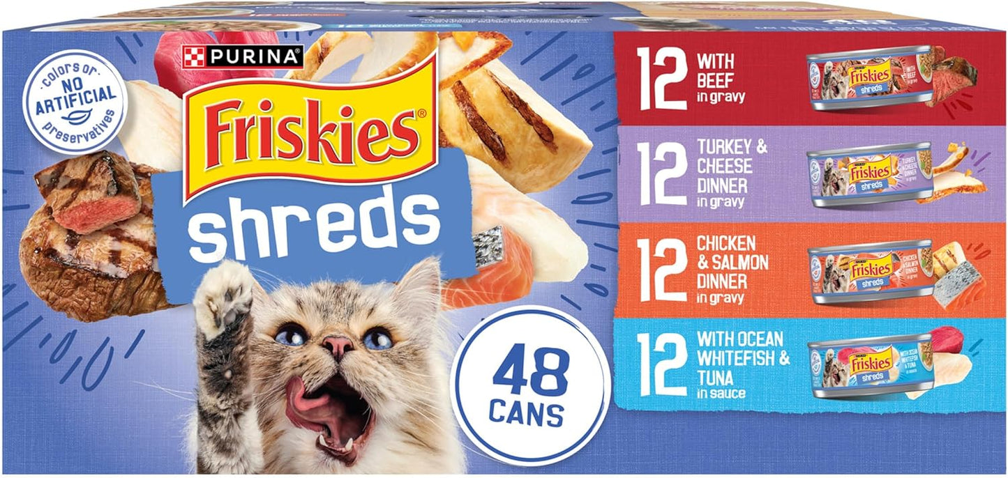 Purina Friskies - Paquete variado de alimentos húmedos para gatos,...
