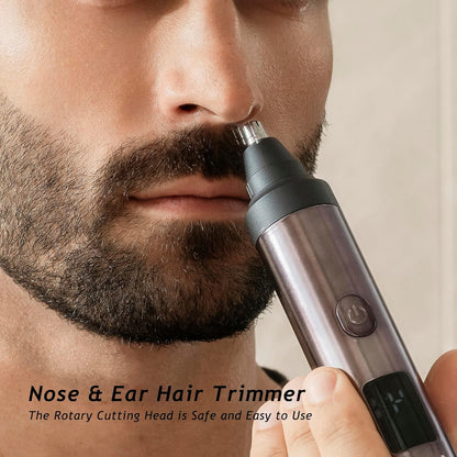 Cortadora de barba para hombres, juego de afeitadoras eléctricas y...