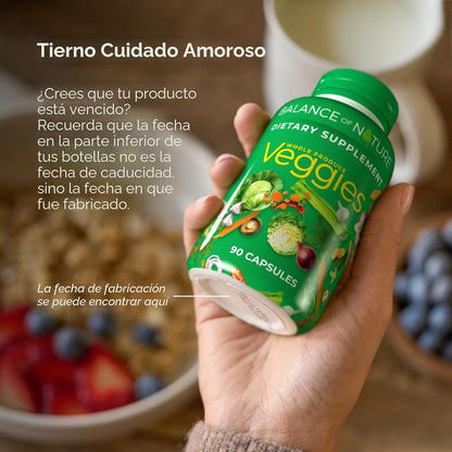 Suplementos de frutas y verduras de Balance Of Nature - 90 cápsulas...