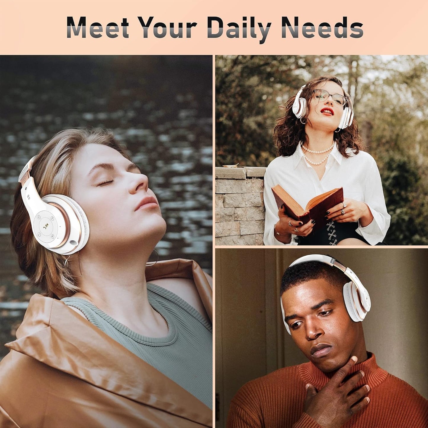 Falebare Auriculares Bluetooth Sobre la Oreja, Auriculares Inalámbr...