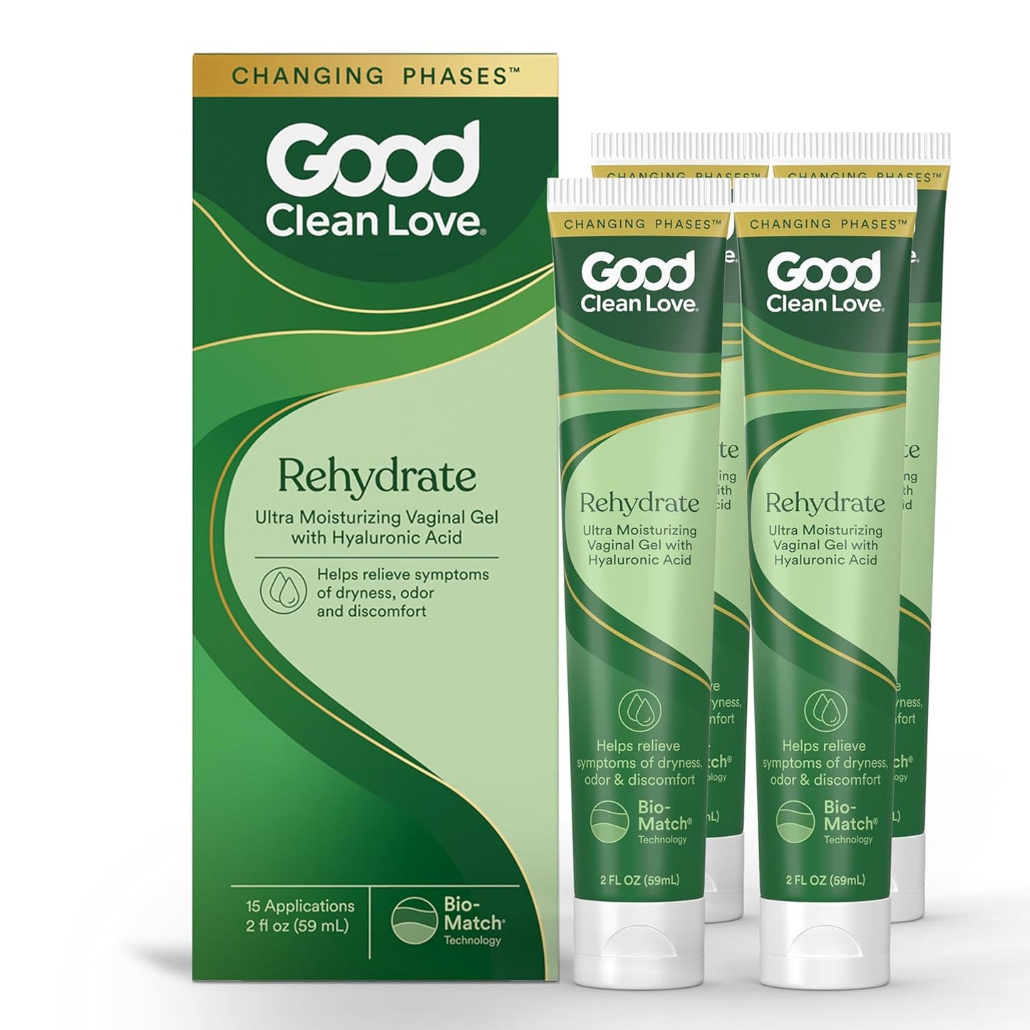 Good Clean Love Rehydrate Gel vaginal ultra hidratante con ácido hi...