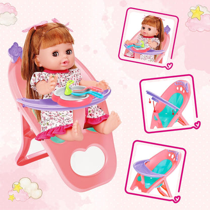 Juego de juguetes para muñecas de bebé, juguetes de muñeca de 14...