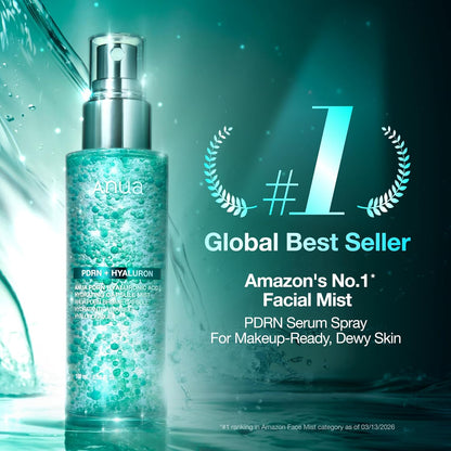 ANUA PDRN Collagen Glow - Suero facial en aerosol, niebla facial hi...