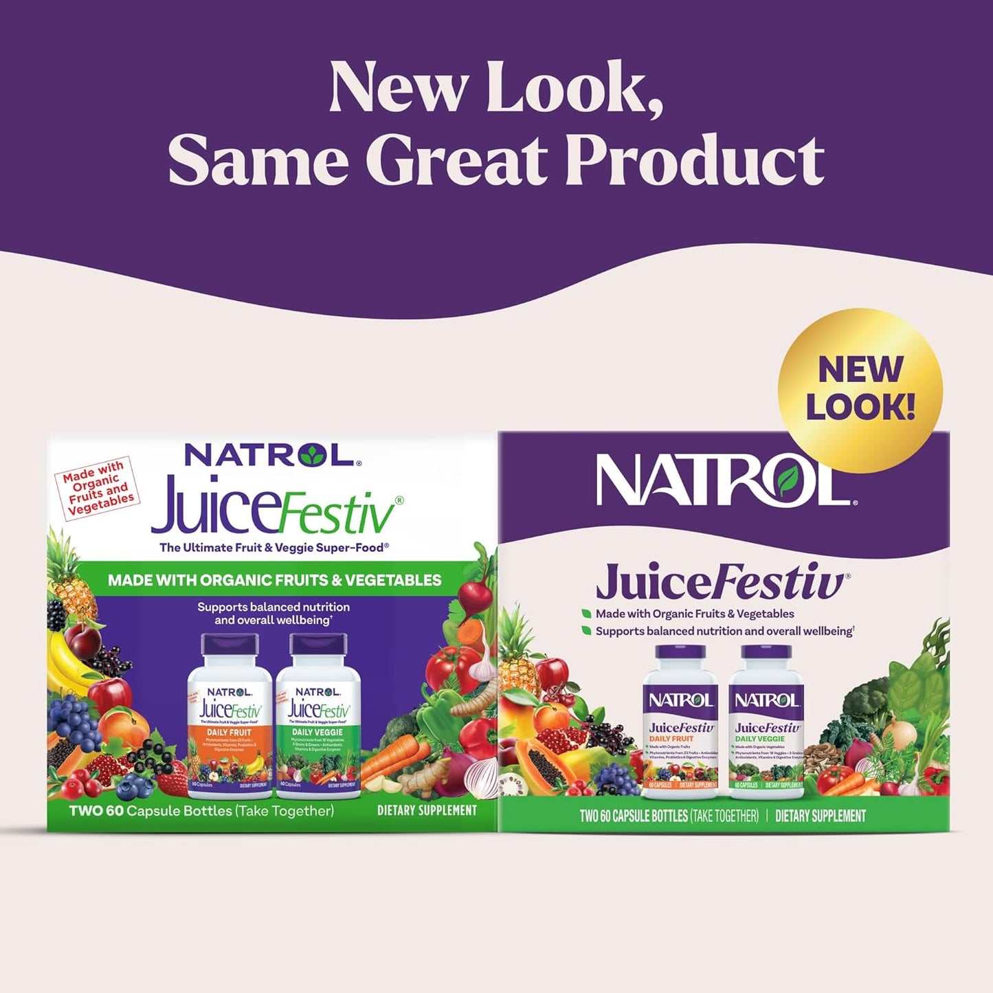 Suplemento nutricional en cápsulas Natrol JuiceFestiv (60 cápsulas...