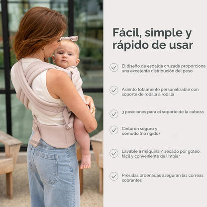 Infantino Honey Blossom - Portabebés ergonómico para bebés a niños...