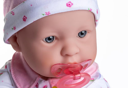 Muñeca bebé de cuerpo blando JC Toys, de 20 in, con accesorios rosa...
