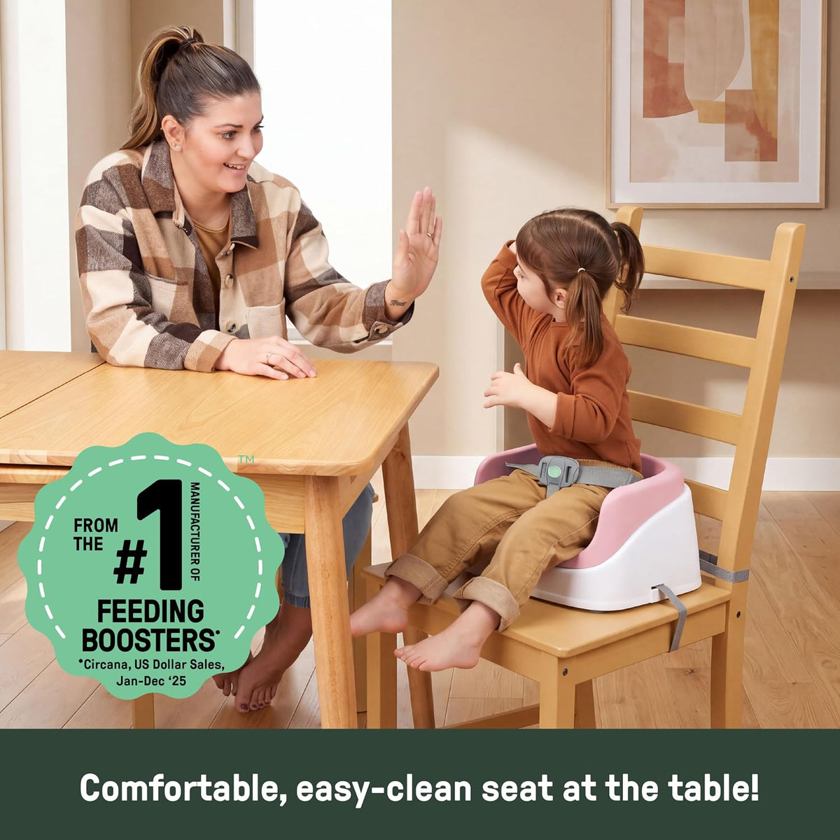 Ingenuity SmartClean - Asiento elevador para mesa de comedor con co...